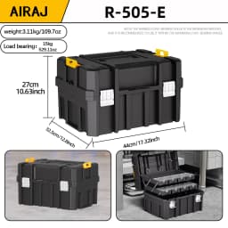 AIRAJ MultiFunctional Tier Stackable Rolling Plastic Portable Folding Tool Storage Box , Suitable for Garage Storage
