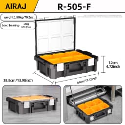 AIRAJ MultiFunctional Tier Stackable Rolling Plastic Portable Folding Tool Storage Box , Suitable for Garage Storage