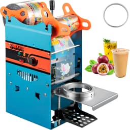 SucceBuy Manual Cup Sealer Machine 300-500 Cup/h with Heating Technology Boba Tea Cup Sealing Machine for 90/95mm Cup Diameter