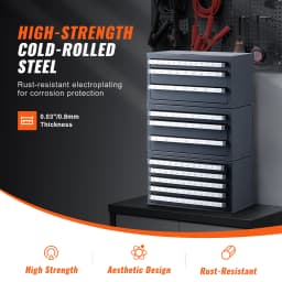 SucceBuy Drill Bit Dispenser Cabinet 3 Pieces Three-Drawer 1/16" to 1/2" & Letter Sizes A to Z Five-Drawer Drill Bit Organizer