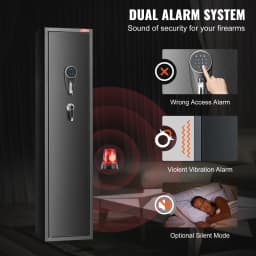 SucceBuy 3-8 Rifles Gun Safe w/ Digital Keypad & Lock Gun Storage Cabinet with Removable Storage Shelf for Home Long Gun Pistols