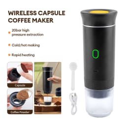 Portable Wireless Electric Espresso Coffee Machine For Travel &Car &Home Camping Coffee Maker 3-in-1 Capsule Powder Coffee Maker