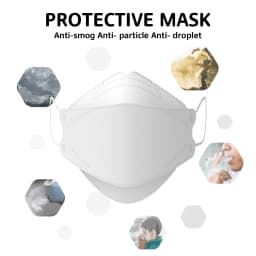 GTT 50-200Pcs Disposable Masks KN95 Fish-shaped 3D Mask Independent Packag 4-layer Filter Dust-proof Protection Mask Black White