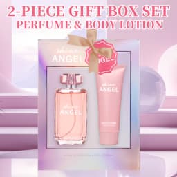 Eau De Parfum Spray and Body Lotion Gift Set Women's Fragrance Sets 3.4 Oz EDP Spray 2.8 Oz Body Cream Shine Angel 2 Pcs Gifts