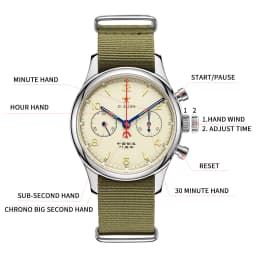 Seakoss Men 1963 Chronograph 38mm 40mm Acrylic Sapphire Glass Luminous Seagull ST1901 Movement Pilot Aviation Mechanical Watches