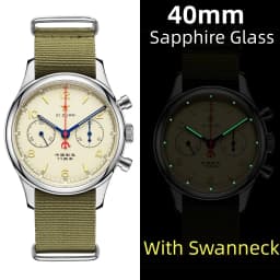 Seakoss Men 1963 Chronograph 38mm 40mm Acrylic Sapphire Glass Luminous Seagull ST1901 Movement Pilot Aviation Mechanical Watches