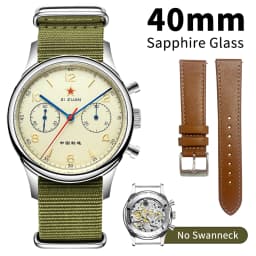 Seakoss Men 1963 Chronograph 38mm 40mm Acrylic Sapphire Glass Luminous Seagull ST1901 Movement Pilot Aviation Mechanical Watches