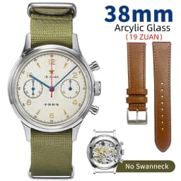 Seakoss Men 1963 Chronograph 38mm 40mm Acrylic Sapphire Glass Luminous Seagull ST1901 Movement Pilot Aviation Mechanical Watches