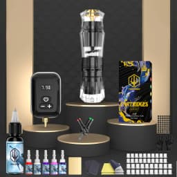 POSEIDON Tattoo Kit High Quality Tattoo Pen Kit For Permanent Makeup Tattoo Machine Kit Transparently Wireless Tattoo Gun Kit