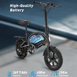 【1 Year Warranty】D3F Electric Bicycle Peak 500W Motor 36V7.8AH Lithium Battery Electric Bike,20mph City E-bike UL2849