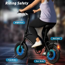 【1 Year Warranty】D3F Electric Bicycle Peak 500W Motor 36V7.8AH Lithium Battery Electric Bike,20mph City E-bike UL2849