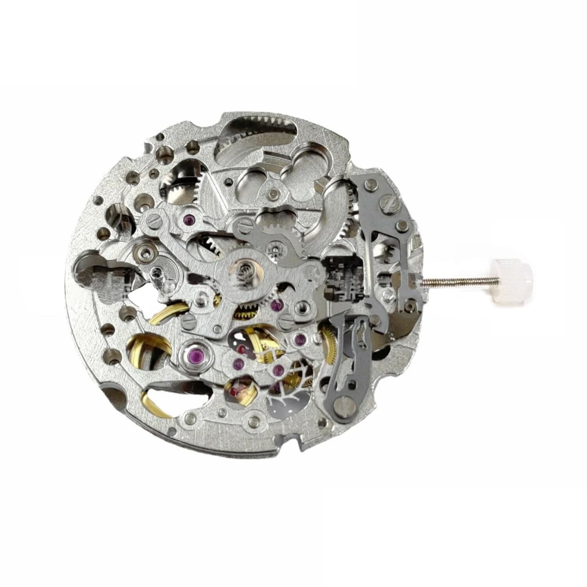 For Miyota 8N24 Watch Movement 25.6mm 3-Hand 21 Jewels Automatic Mechanical Movement Skeletonized Self-Winding Watch Repair Part