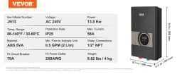 SucceBuy Instant Water Heater 8/13.8/18kw On Demand Electric Water Boiler Digital Temperature Display & Easy Installation