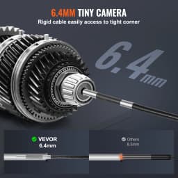 SucceBuy Articulating Borescope Camera with Light Two-way Articulated Endoscope Inspection with 6.4mm Tiny Lens 5" 1080P Screen