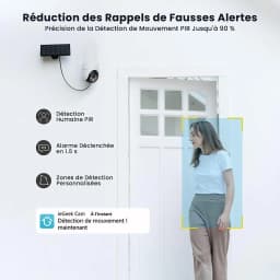 ieGeek 5MP Wireless Outdoor WiFi Surveillance Camera, Solar Camera, 360 Degree Camera, Human PIR Detection, Colour Night Vision