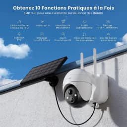 ieGeek 5MP Wireless Outdoor WiFi Surveillance Camera, Solar Camera, 360 Degree Camera, Human PIR Detection, Colour Night Vision