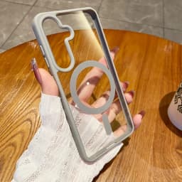 For Magsafe Wireless Charge Case for Samsung Galaxy S26 S25 FE S22 S23 Plus S24 Ultra Clear Shockproof Magnetic Bumper Cover