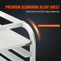SucceBuy 10/20 Sheet Bun Pan Rack Commercial Bakery Racks with Brake Wheels Aluminum Racking Trolley Storage for Bread Baking