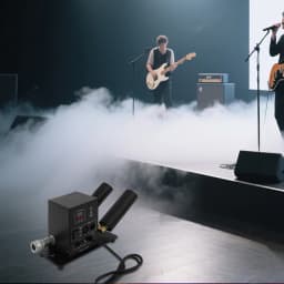 Dual-Nozzle Design 150W CO2 Jet Fog Machine with a 19.69-26.25ft Jetting Distance, Atmosphere Creator for Concerts/Bars/Venues