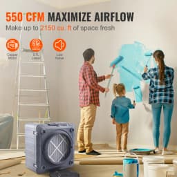 SucceBuy Air Scrubber with 3-Stage Filtration Stackable Negative Air Cleaner Machine with MERV10 for Home Industrial Commercial