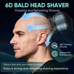 Solimpia Head Shavers for Bald Men - High-Speed 6D Magnetic Electric Razor for Fast Shaving, Hypoallergenic Shaving Razor