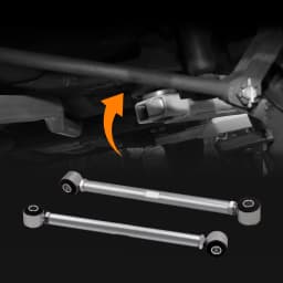 Adjustable Rear Strut Rods Bar W/Rubber Bushing for Chevrolet Corvette 63-79 Set