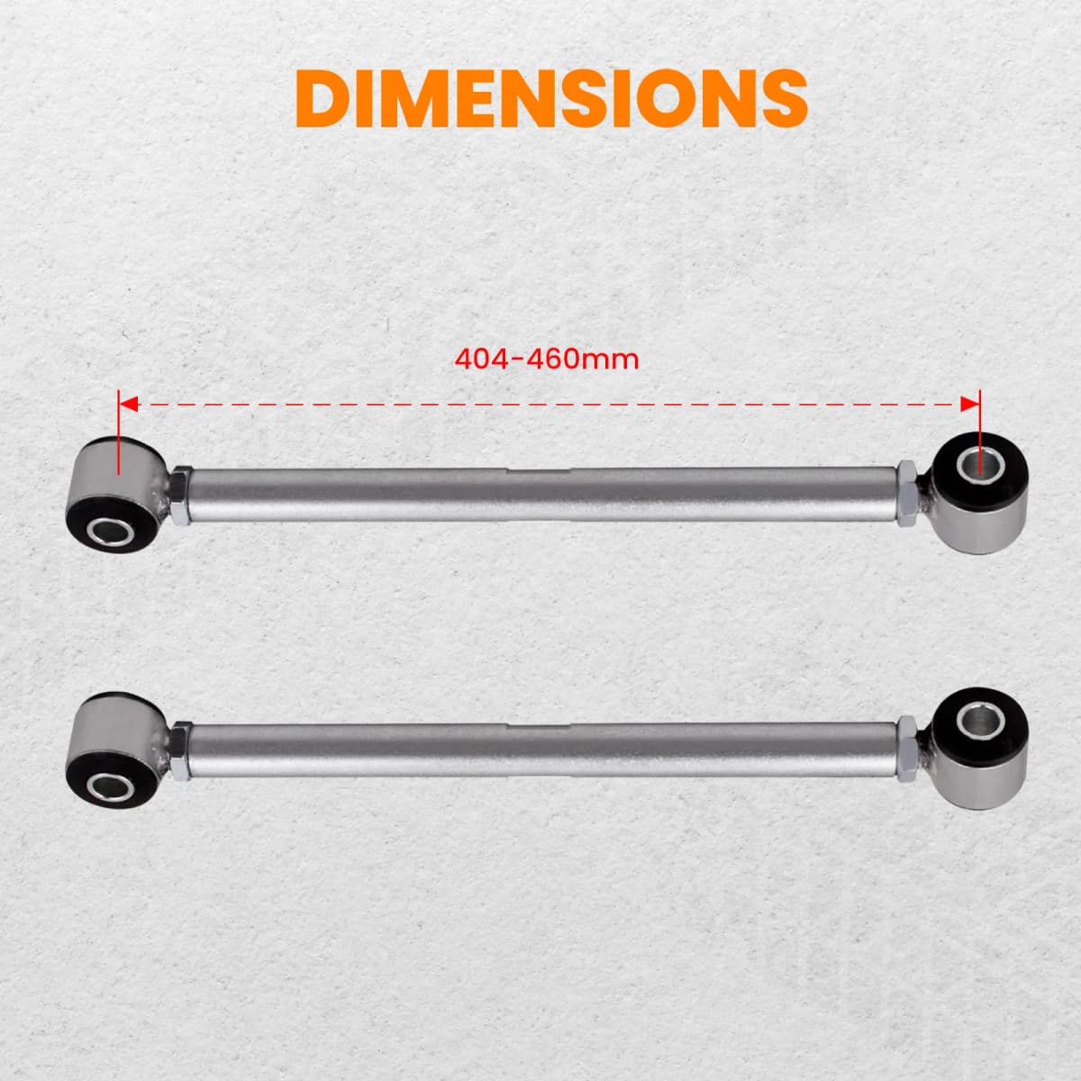 Adjustable Rear Strut Rods Bar W/Rubber Bushing for Chevrolet Corvette 63-79 Set