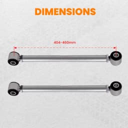 Adjustable Rear Strut Rods Bar W/Rubber Bushing for Chevrolet Corvette 63-79 Set