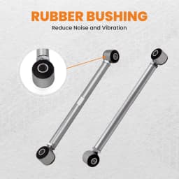 Adjustable Rear Strut Rods Bar W/Rubber Bushing for Chevrolet Corvette 63-79 Set