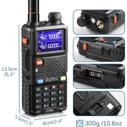4Pcs Baofeng UV-5R 5W Tri-Power Walkie Talkie High Power Dual Band Long Range Portable Handheld UV 5R Radio