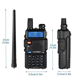 4Pcs Baofeng UV-5R 5W Tri-Power Walkie Talkie High Power Dual Band Long Range Portable Handheld UV 5R Radio