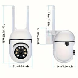 2PC EaseLife APP 1080P WiFi Security Camera Indoor/Outdoor Color Night Vision 2-Way Audio 360° Pan/Tilt/Zoom Motion Tracking & Home Security