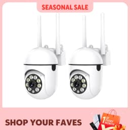 2PC EaseLife APP 1080P WiFi Security Camera Indoor/Outdoor Color Night Vision 2-Way Audio 360° Pan/Tilt/Zoom Motion Tracking & Home Security