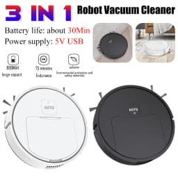 Robotic Vacuum 3-in-1 Cleaner With Integrated Home Sweeping, Mopping Cleaning USB Charging Vacuum Cleaner 1000Pa for Home Floor