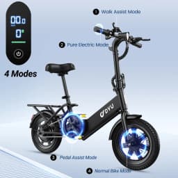 【1 Year Warranty】DYU C3 14 inch Electric Bicycle Peak 500W Motor 36V7.8AH Lithium Battery Electric Bike , E-bike UL2849