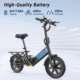 【1 Year Warranty】DYU C3 14 inch Electric Bicycle Peak 500W Motor 36V7.8AH Lithium Battery Electric Bike , E-bike UL2849