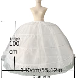 New Hot Sell 4 Hoops Big White/Black Petticoat Super Fluffy Crinoline Slip Underskirt For Wedding Dress Bridal Gown In Stock