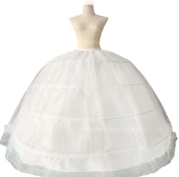 New Hot Sell 4 Hoops Big White/Black Petticoat Super Fluffy Crinoline Slip Underskirt For Wedding Dress Bridal Gown In Stock