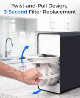 Waterdrop D6RF Filter, Replacement for D6 RO System, 1-Year Lifetime | 6-Stage Filtration, Under-Sink Reverse Osmosis Water Filter Replacement, Long Lifespan, High Capacity, Easy Replacement
