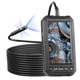 SucceBuy Endoscope Camera Dual Lens Borescope 5" Screen 1080P Inspection Camera with LED Lights Waterproof for Auto Plumbing