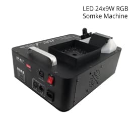 SHEHDS LED 24x9W RGB Somke Machine 1500W Smoke Machine Special effects equipment for KTV Party Wedding Concert