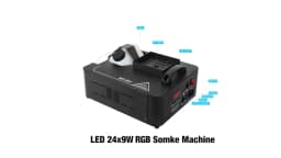 SHEHDS LED 24x9W RGB Somke Machine 1500W Smoke Machine Special effects equipment for KTV Party Wedding Concert