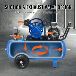 SucceBuy Air Compressor Head 5.5HP/3HP 90PSI Twin Cylinder Oil Lubricated Air Compressor Piston Dual Stage Air Compressor Pump