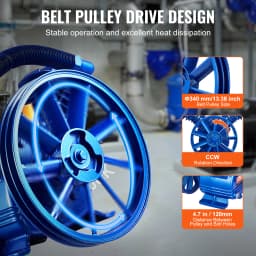 SucceBuy Air Compressor Head 5.5HP/3HP 90PSI Twin Cylinder Oil Lubricated Air Compressor Piston Dual Stage Air Compressor Pump