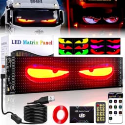 Huge Bright Devil Eyes LED Light Demon's Eye Programmable Scrolling LED Sign Flexible Screen for Store and Car Displays