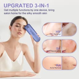 3in1 Portable IPL Hair Removal Device Cooling HR/RA/ SC Whole Body Treatment Dual Flash Modes for Women Men Permanent Bikini Trimmer Home Used Epilator