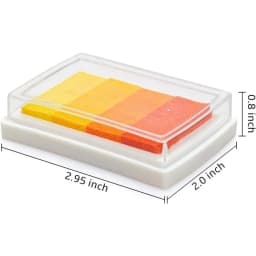 A set of 6 washable stamp ink pads in 24 colors