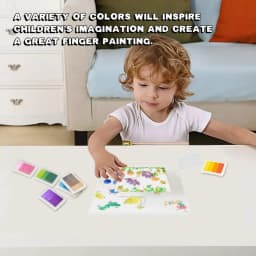 A set of 6 washable stamp ink pads in 24 colors