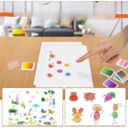 A set of 6 washable stamp ink pads in 24 colors