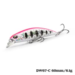 TSURINOYA 60S Sinking Minnow Fishing Lure DW67 60mm 6.1g Artificial Hard Bait Pike Bass Trout Jerkbait River Wobbler Crankbait